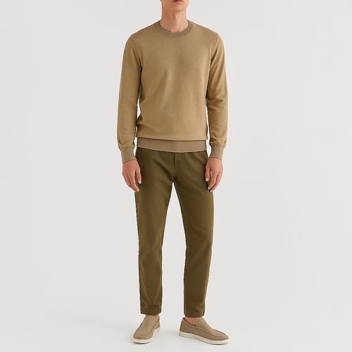 Slip-on loafers with rounded toe and flat sole