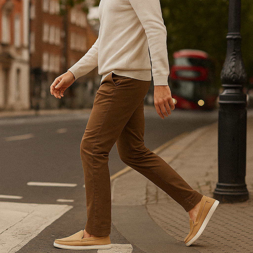 Slip-on loafers with rounded toe and flat sole