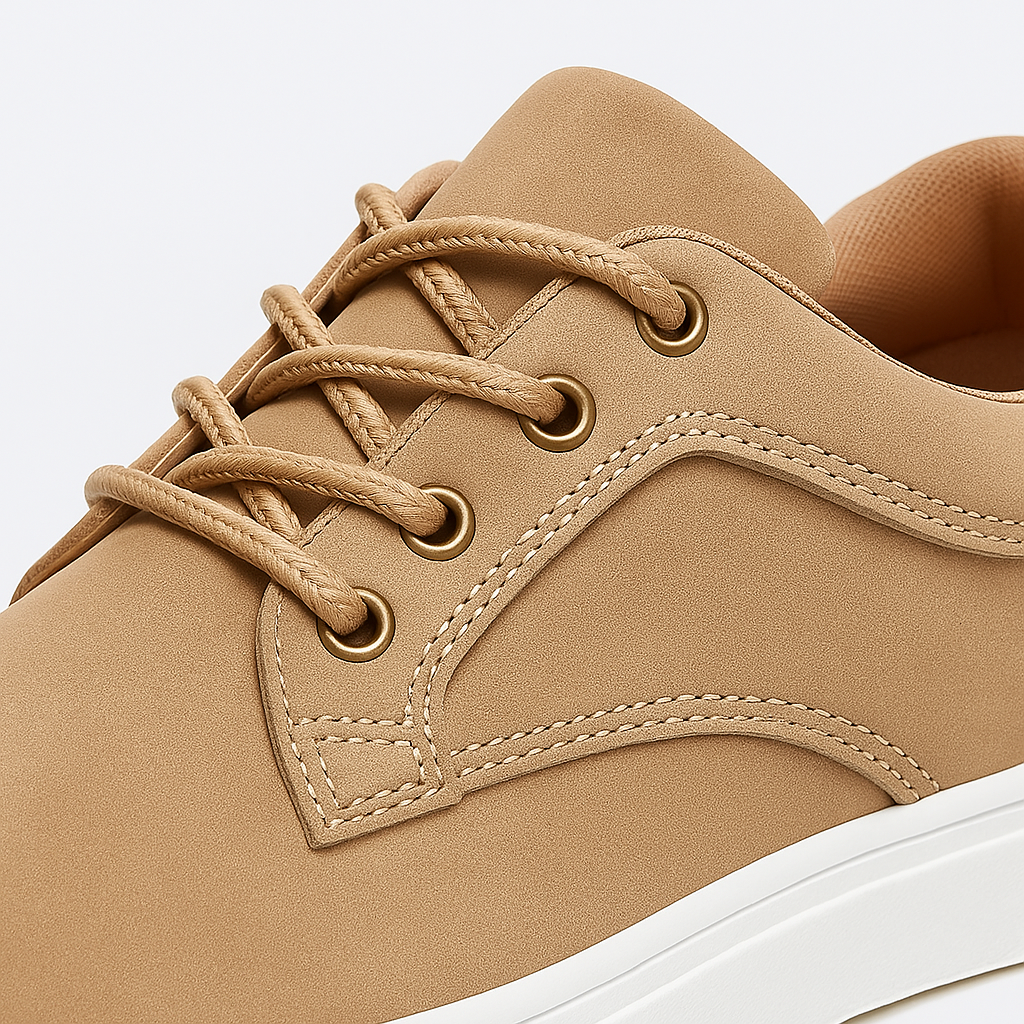 Casual lace-up trainer with thick sole