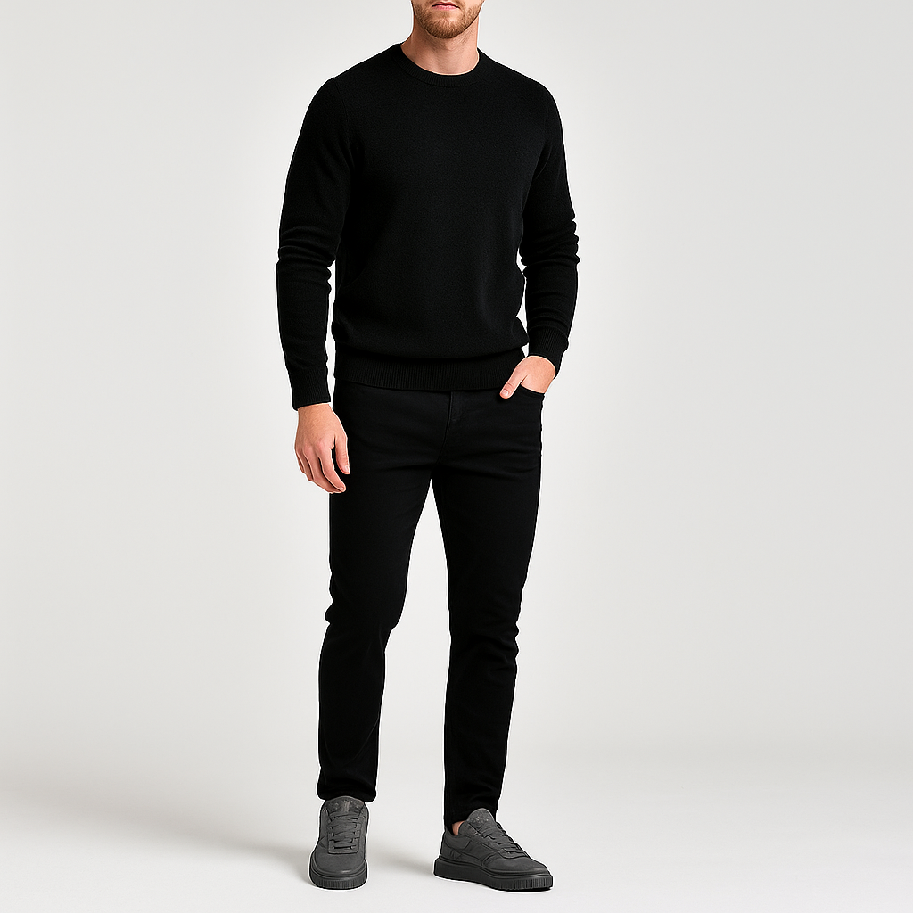 Modern low-top sneaker with a thick textured sole, cushioned collar, and stitched panel design.